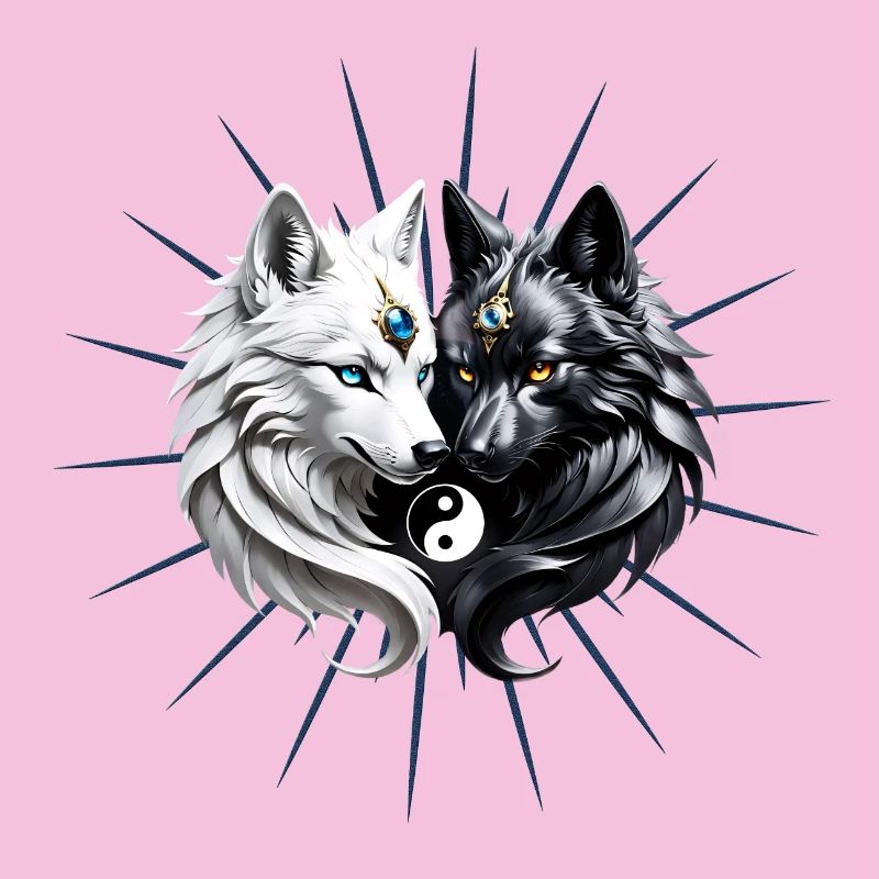 Yin Yang Wölfe.