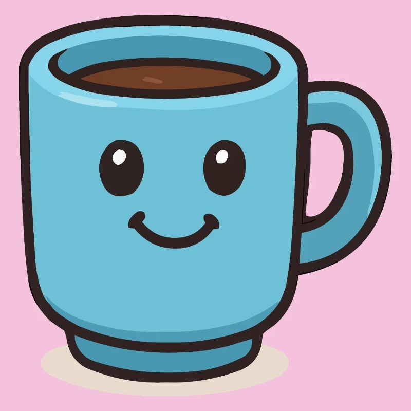 Fröhlicher Kaffeebecher