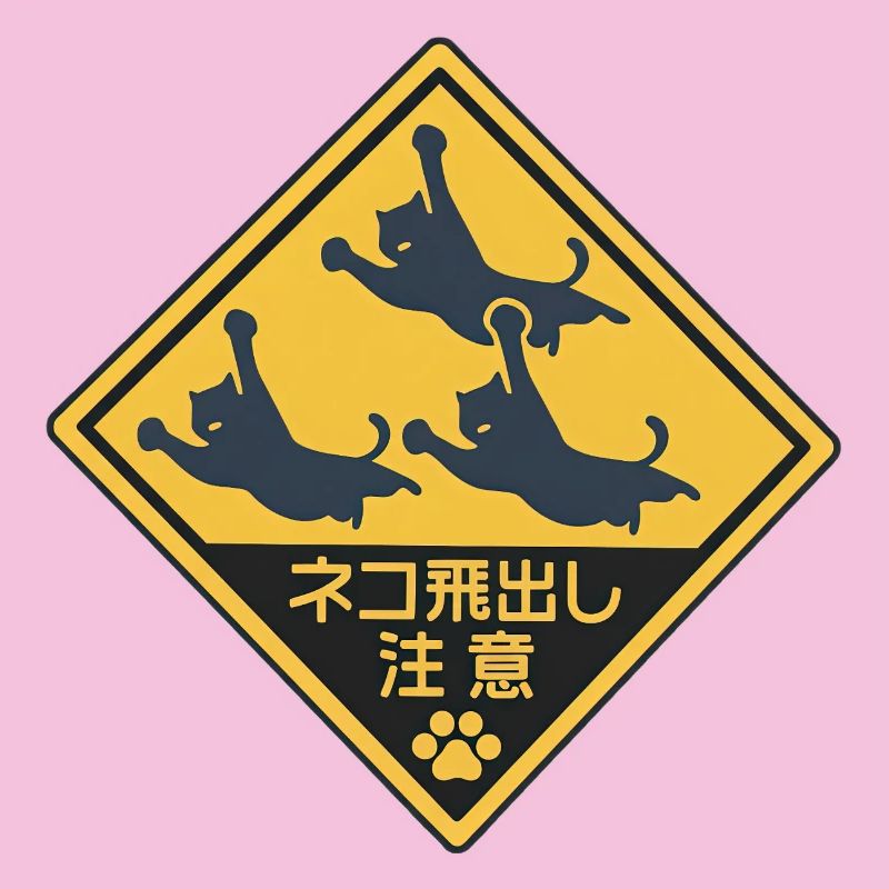 Humorous Flying Cat Panel