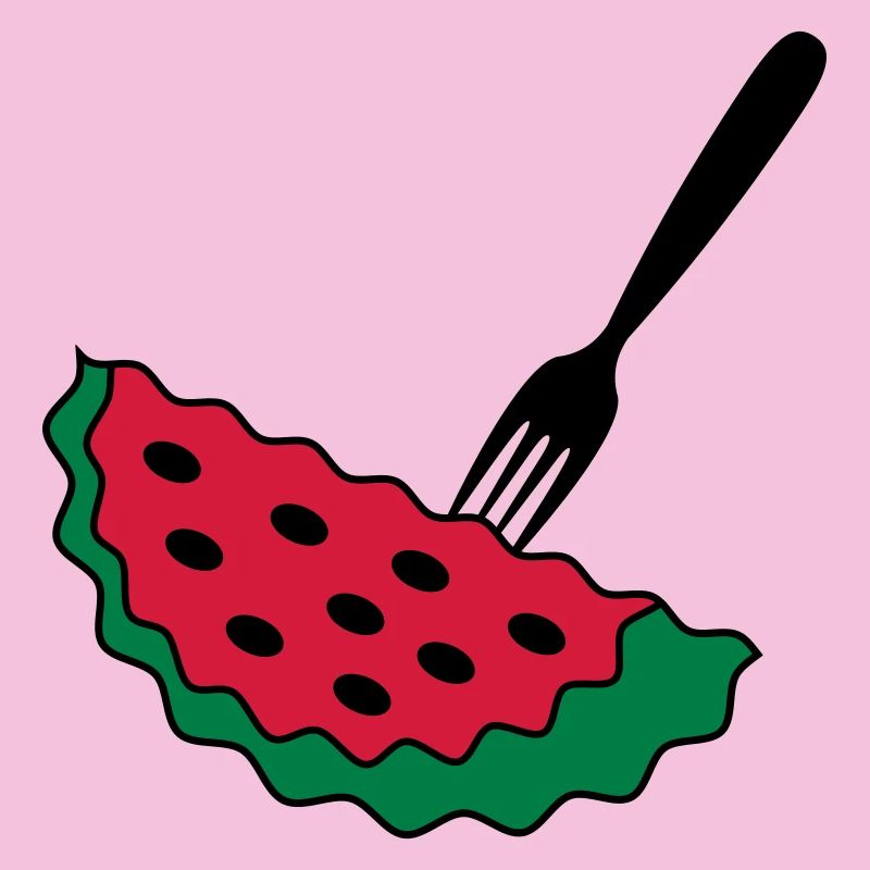 Melone mit Gabel