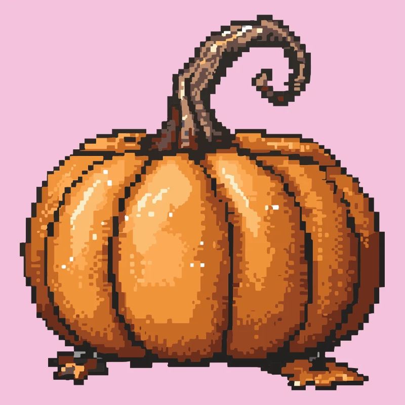 Pixel Pumpkin Retro Halloween
