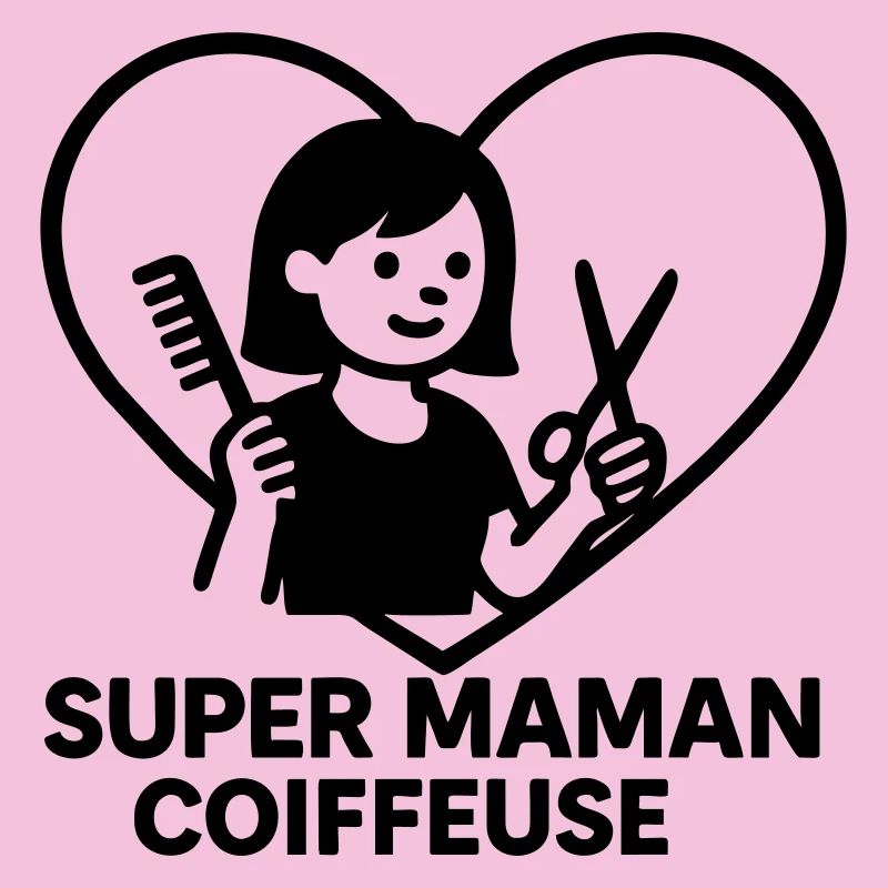 Super maman coiffeuse – Cœur coiffure