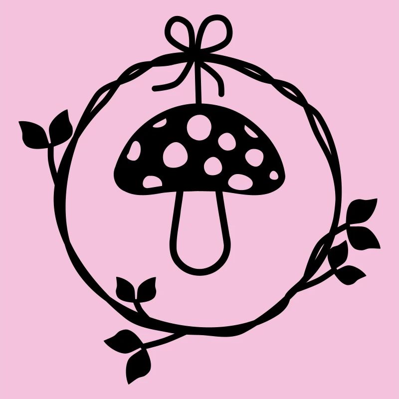 Champignon dans la couronne de feuilles
