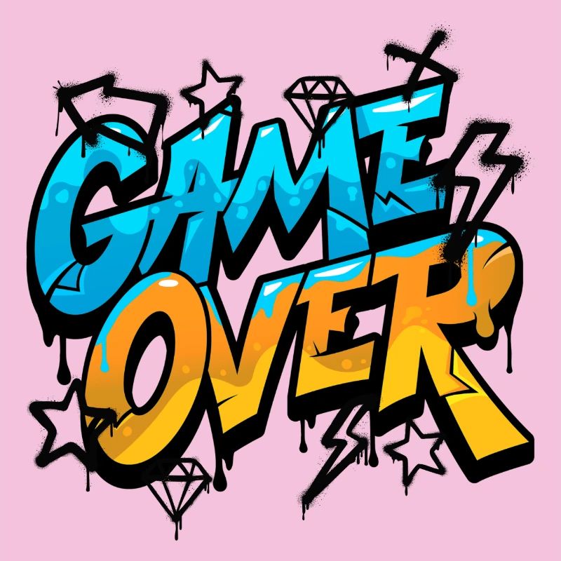 Game Over Graffiti Neon