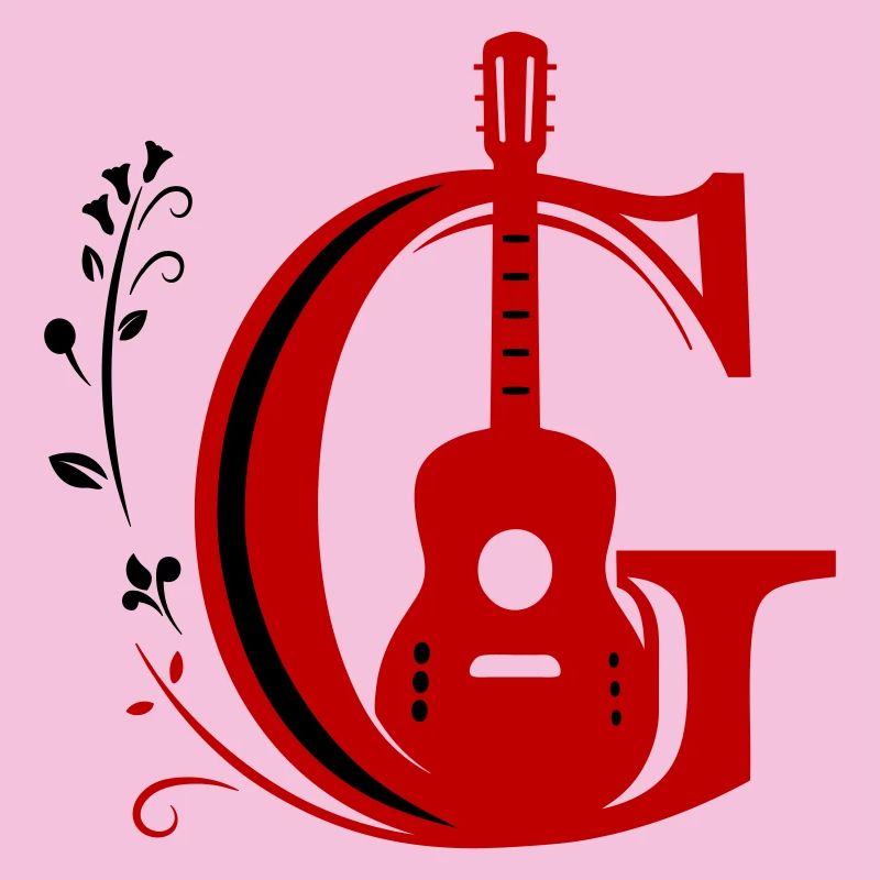 Initiale c mit  Gitarre 