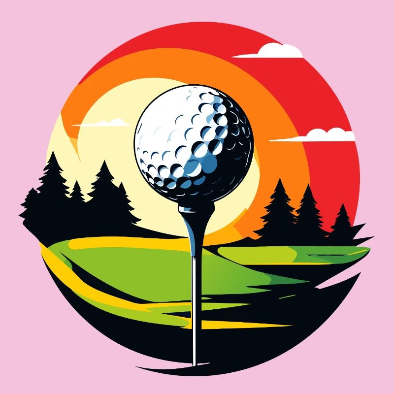 Golf Ball Golf Terrain Golf Golf Thème du Golf