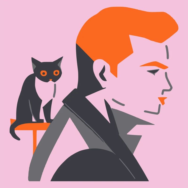 Mann mit Katze - Tusarisa