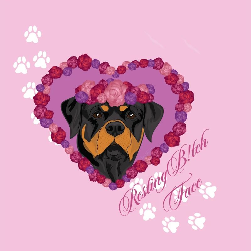 Ruhender Rottweiler mit Gesichtsgesicht