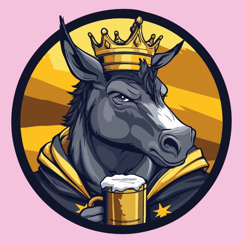 Esel Bier Lustig