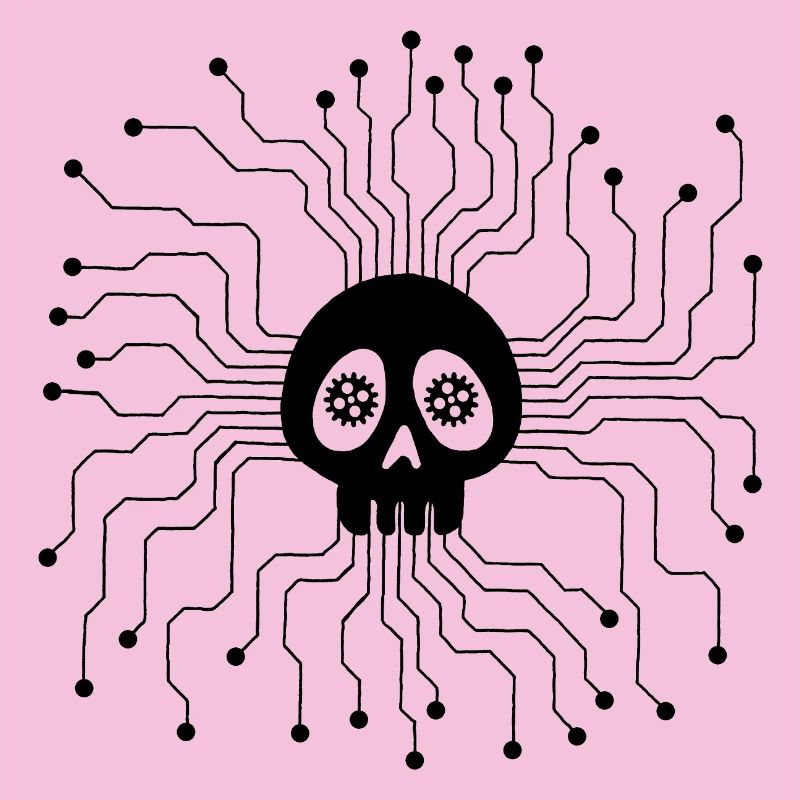 Microprocessor Skull (Black)