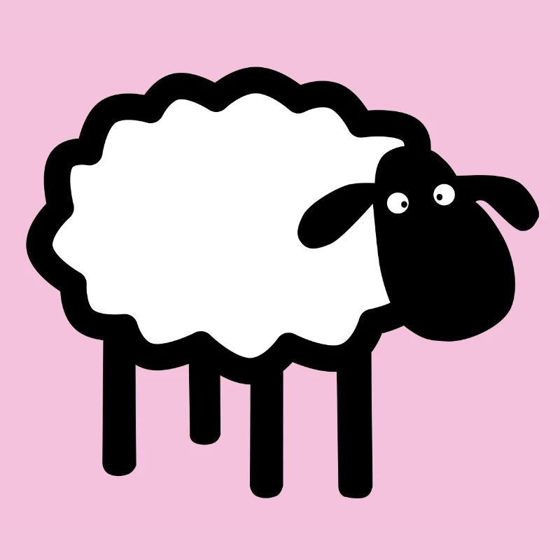 Kuckuck-Schaf-Silhouette