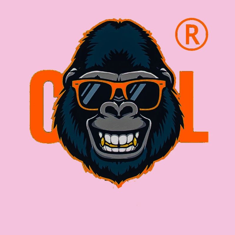 Gorilla with Orange Sunglasses