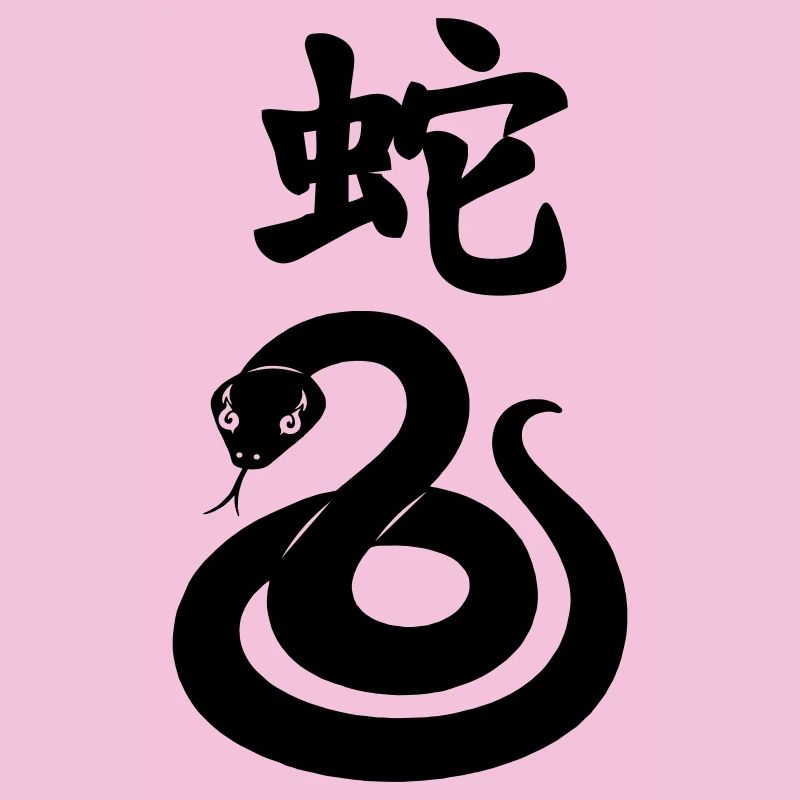 Chinese character snake with snake image