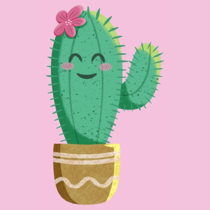 Cactus mignon avec fleur