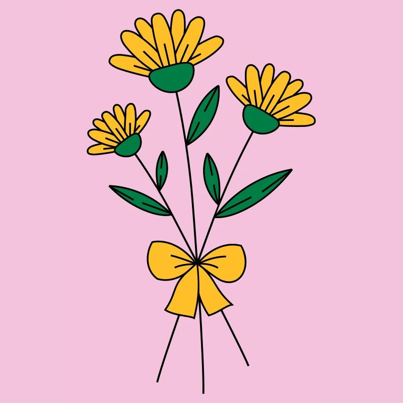 Bouquet de fleurs tricolore