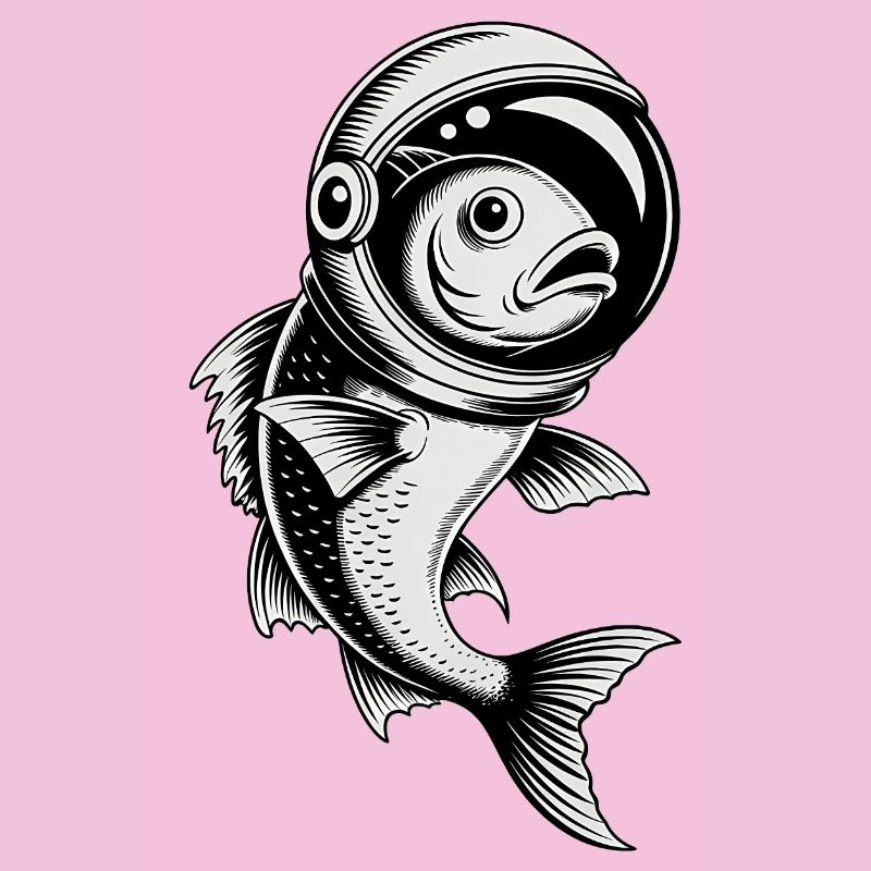 Poisson dans l’espace - Logo Cool Astonomy