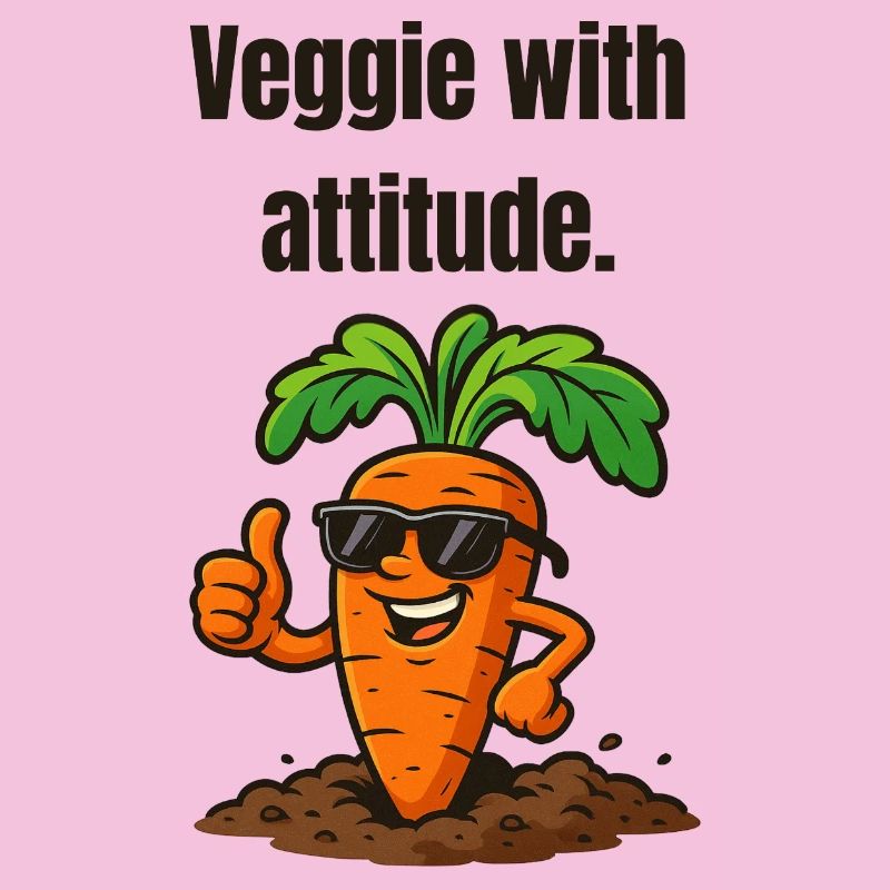 Karotte mit Attitüde veggie