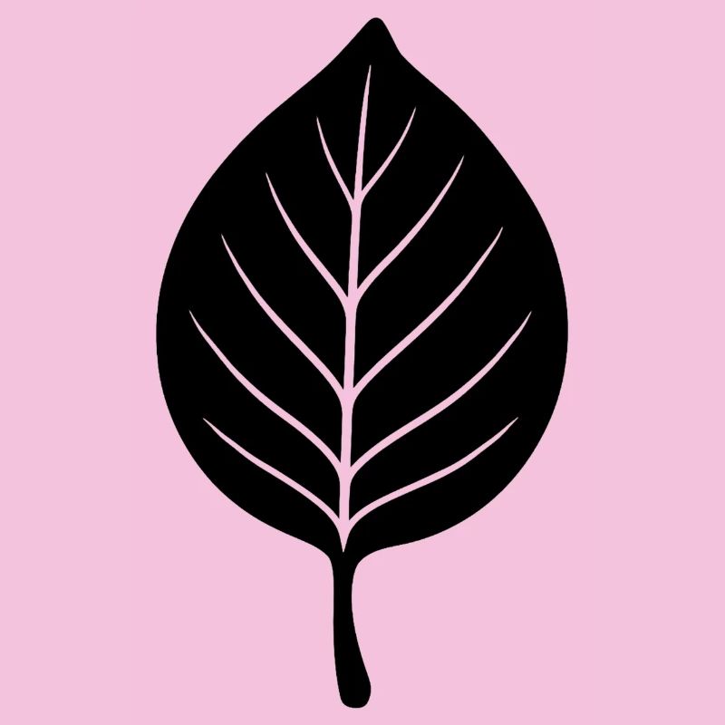 Black Leaf Line Style