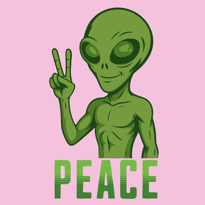 Peace Green Alien 
