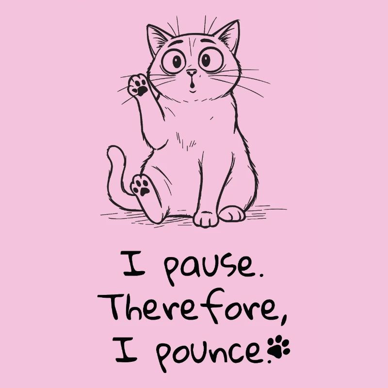 Pause & Pounce – Cat Lover Tee