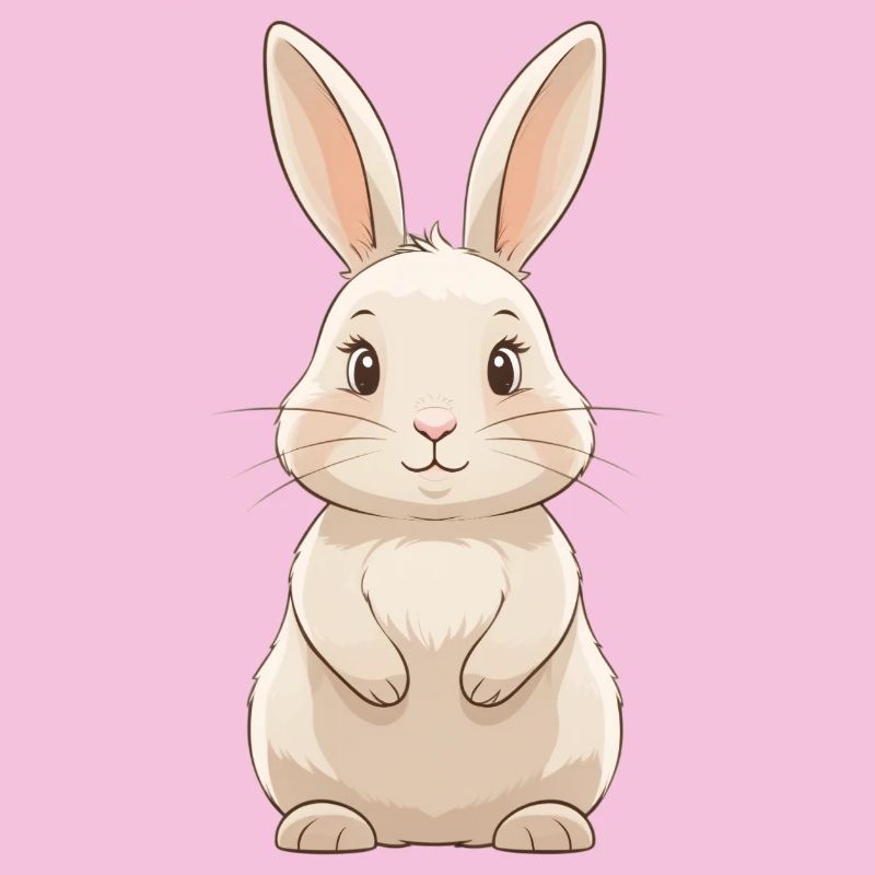 Illustration de dessin animé de lapins mignons