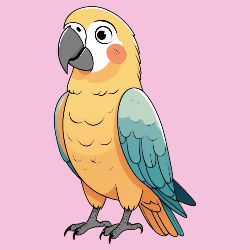 Illustration colorée de perroquet