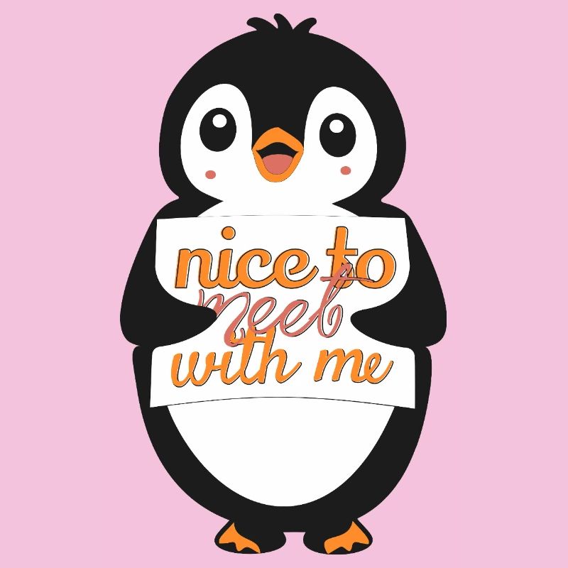 Panneau de bienvenue du Pingouin : ravi de me rencontrer