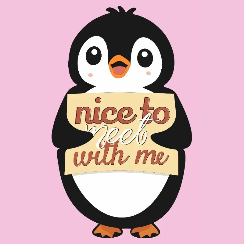 Penguin with Nice to Meet with me
