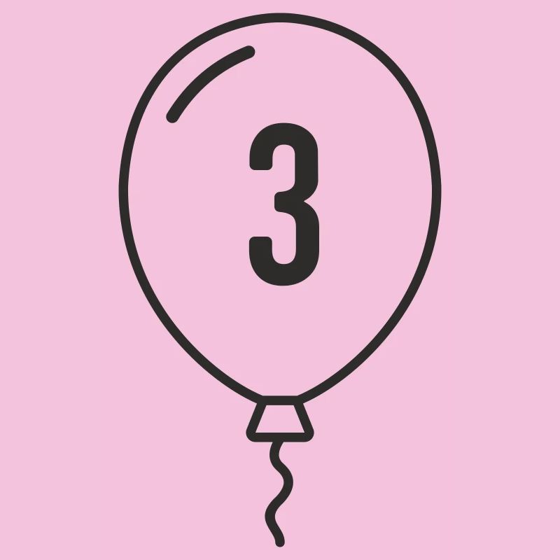 Ballon numéro 3 – Conception d’anniversaire et de fête