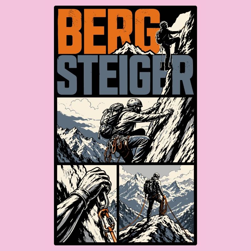 Bergsteiger Abenteuer Comic Design