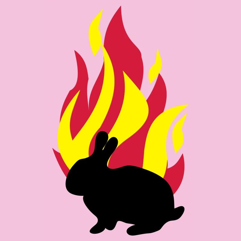 Bunny with fire