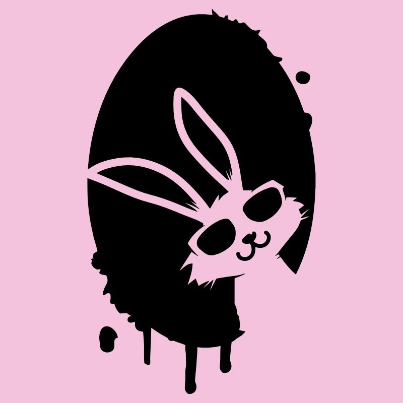 un œuf graffiti de Pâques et un lapin de Pâques