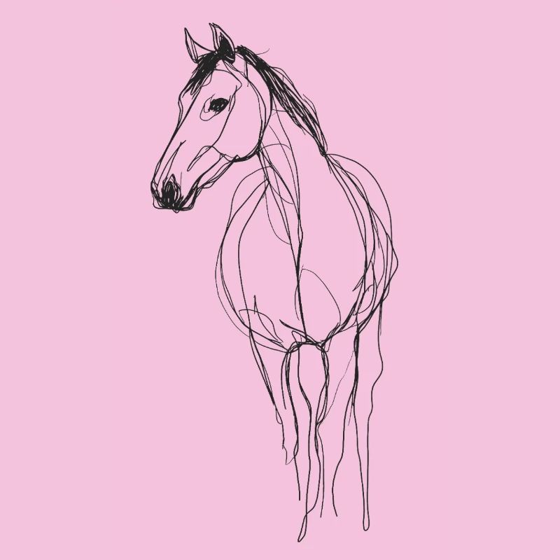 Line Art Pferd