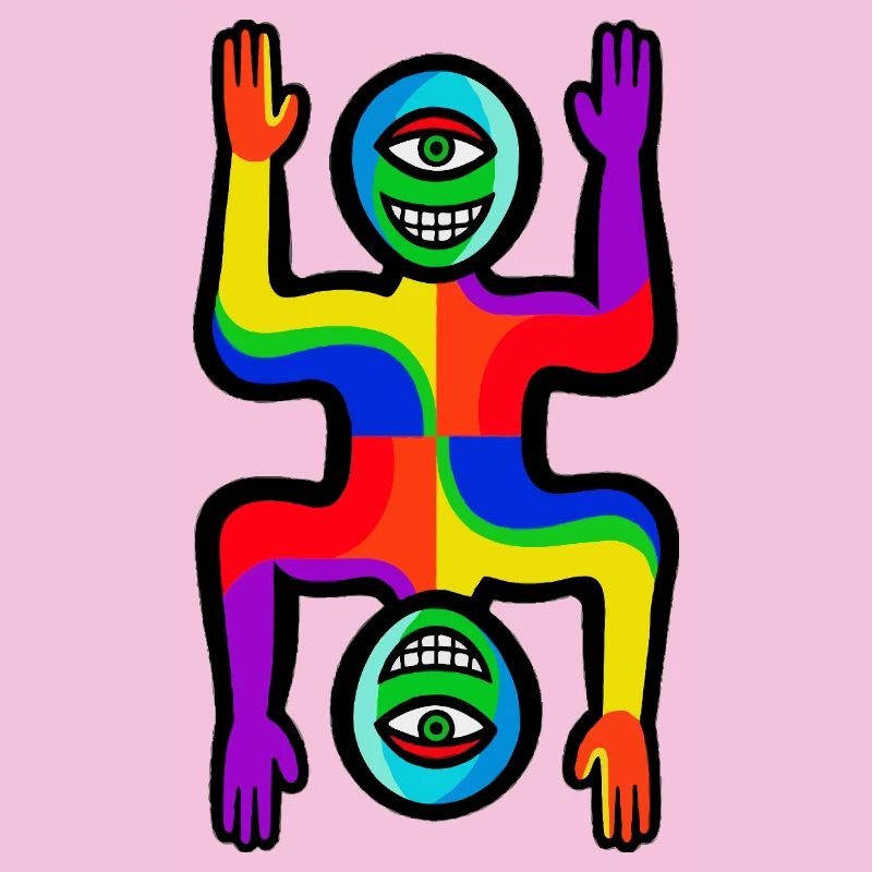 Rainbow Two Faces Figure