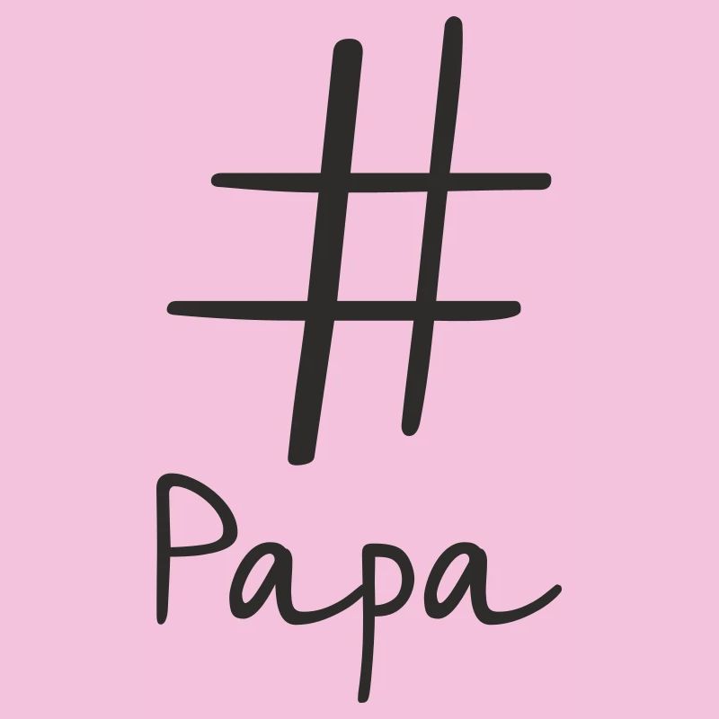 #Papa – Modernes Hashtag Textdesign