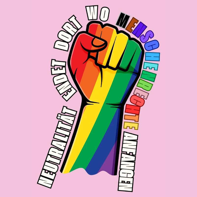 Statement-Sticker Menschenrechte