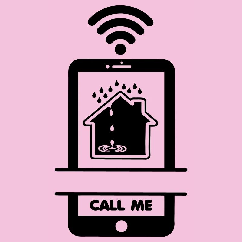 Rufen Sie mich Dachdeckertelefon im Falle eines Dachlecks an