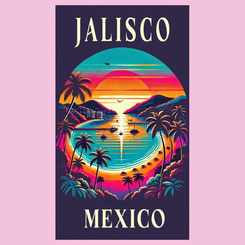 Jalisco Mexico palm tree design