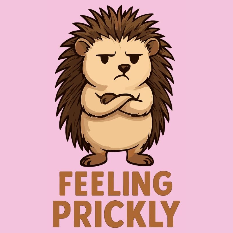 Prickly hedgehog with arrogance face
