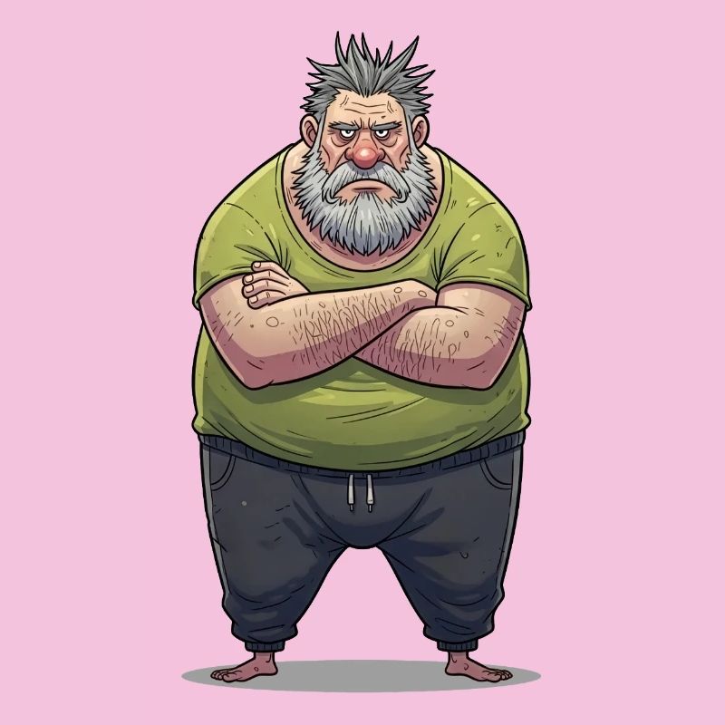 Grummelnder Riese Cartoon