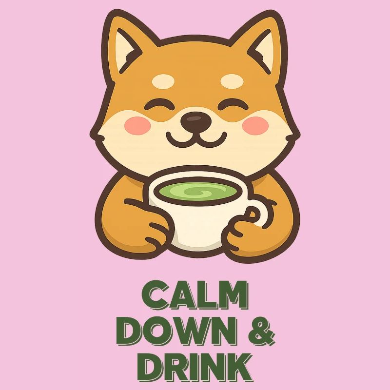 Shiba Tea Drink Calmly