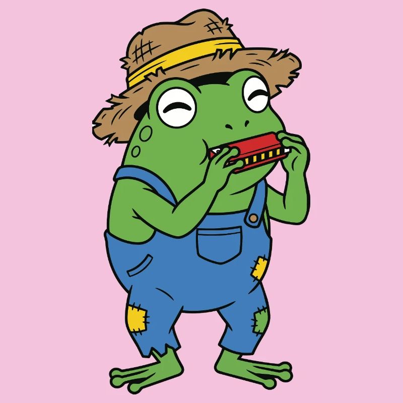 grenouille avec harmonica