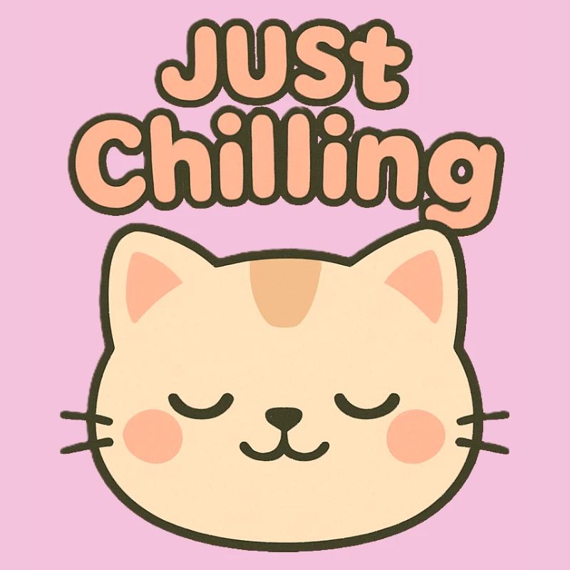 Illustration de chat juste glaçant