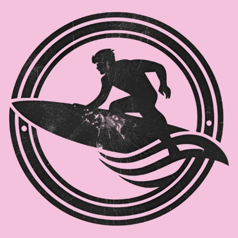 Silhouette de surfeur sur la vague