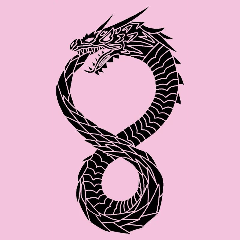 Schwarzer unendlicher Drache