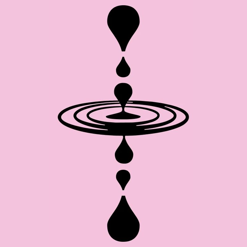 Spiegeltropfen Wasser