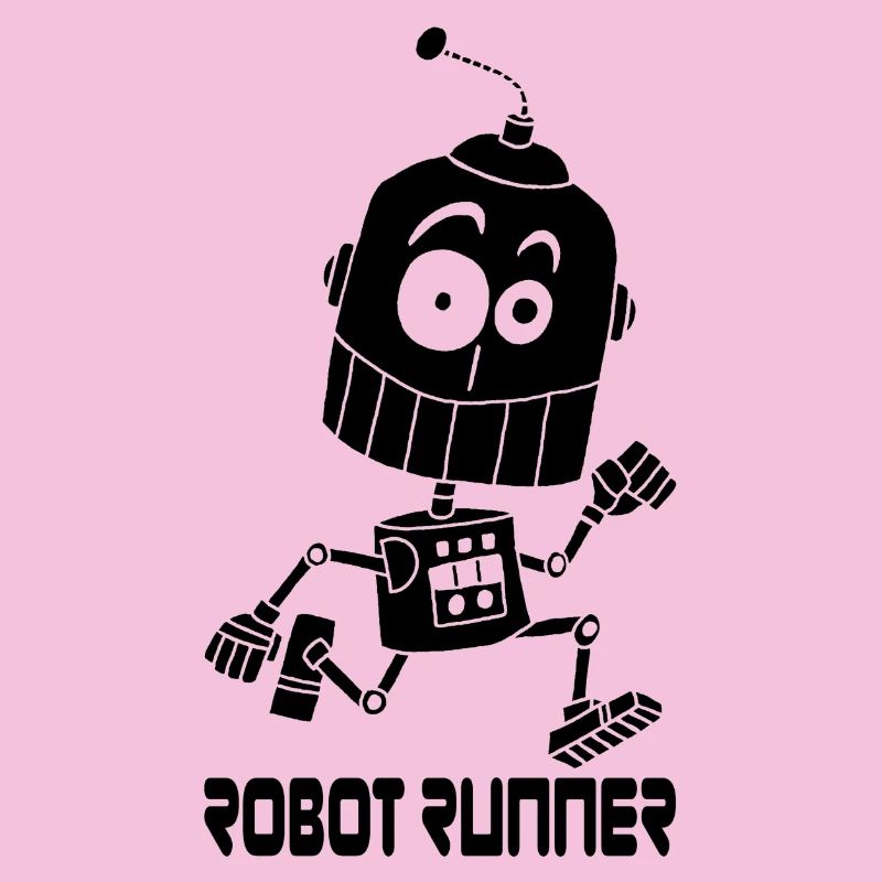 Robot coureur noir