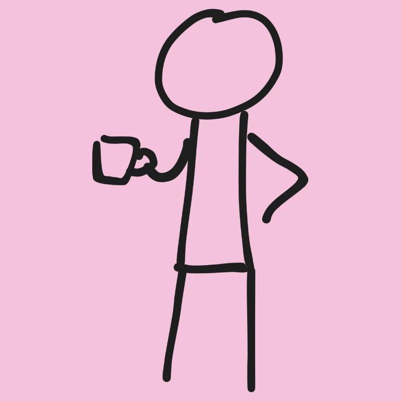 Kaffee Strichfigur Koffein