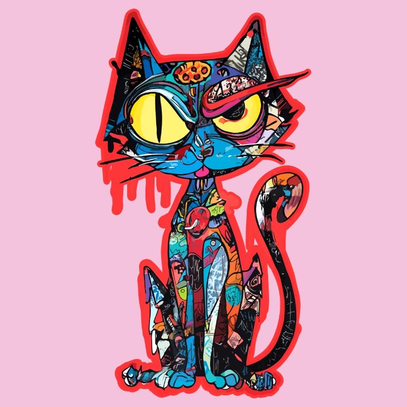 Chat Art Coloré