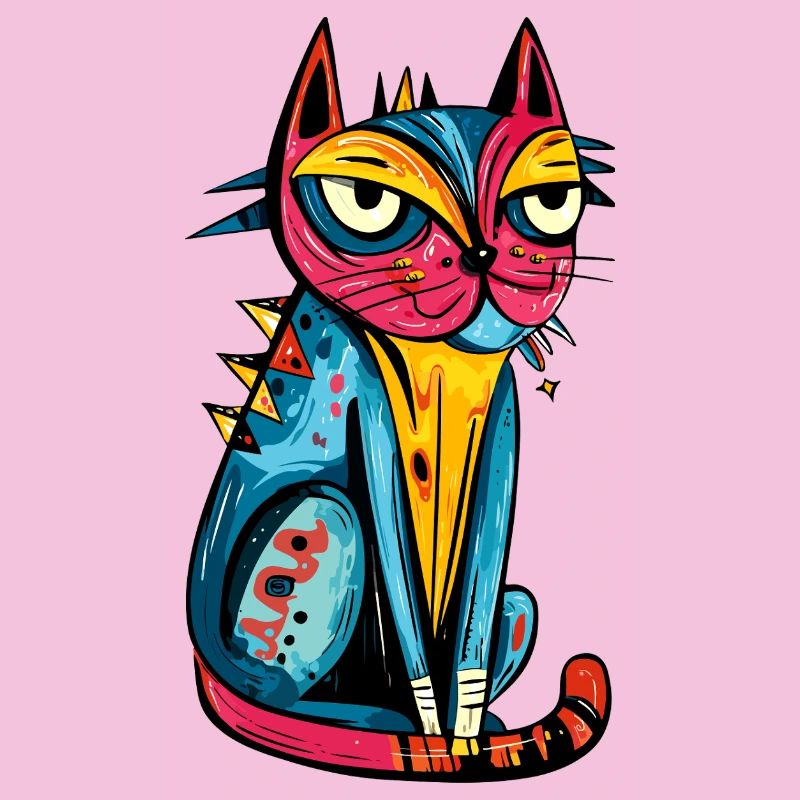 Katze Bunt Kunst